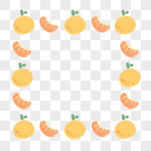 橘子边框图片