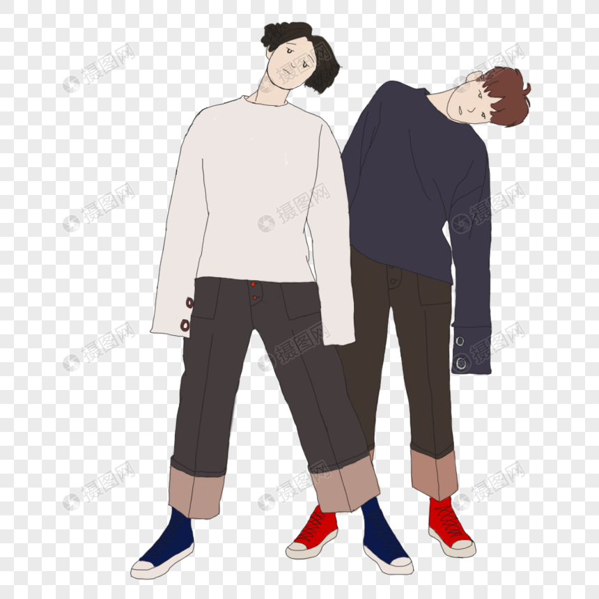 免抠元素 手绘/卡通元素 兄弟 兄弟.