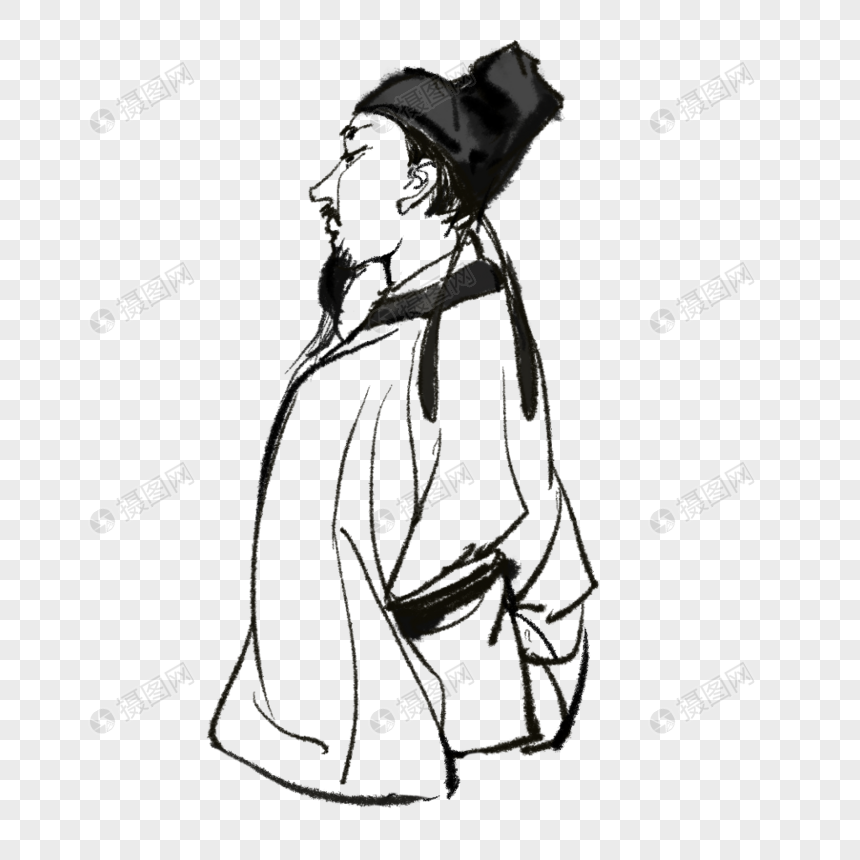 卡通唐代诗人插图