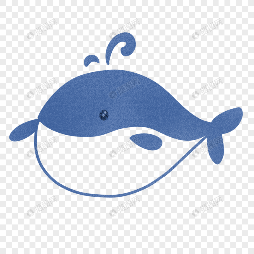蓝色鲸鱼边框图片