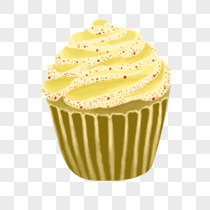纸杯蛋糕甜点黄色蛋糕图片