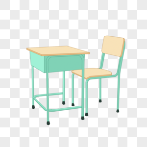 学校课桌椅子组合元素图片