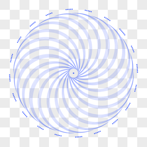 蓝色圆形线条感装饰图片