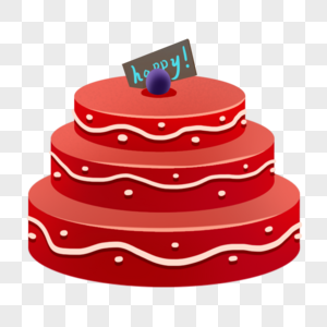 红色蛋糕图片