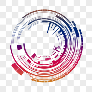 圆形创意科技感插图图片