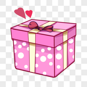 粉色爱心礼盒图片