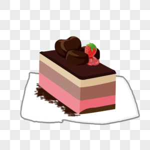 手绘巧克力蛋糕高清图片
