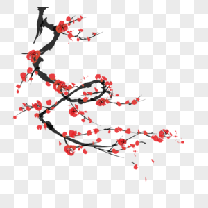 梅花梅树免抠素材红花高清图片素材