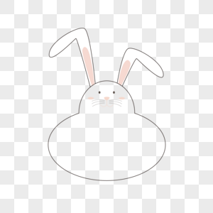 可爱兔子边框图片