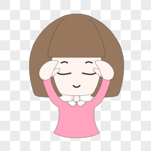 手绘卡通爱眼日眼保健操第一节