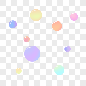 彩色圆形六一儿童节漂浮泡泡图片