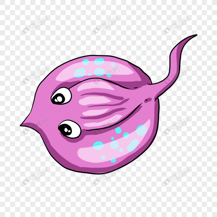 卡通紫色电鳗插图