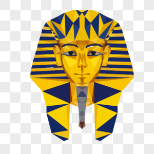 晶状埃及法老卡通头像六一高清图片素材