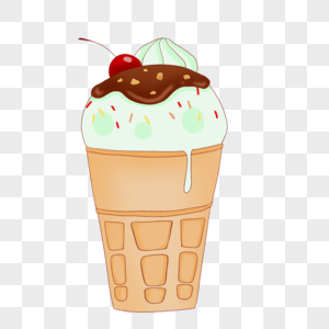 卡通手绘美味甜品冰淇凌图片