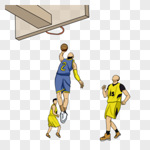NBA篮球冲锋高清图片素材