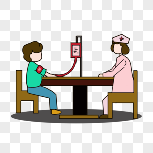 护士和小男孩输血图片