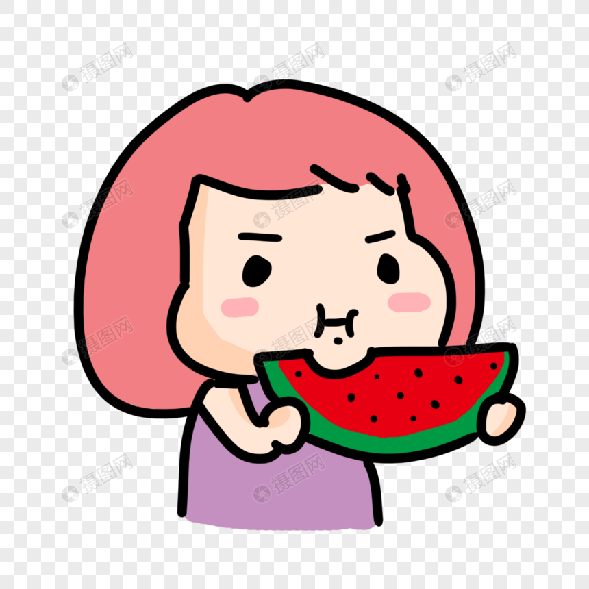 吃西瓜表情包