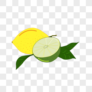夏日清新柠檬元素图片