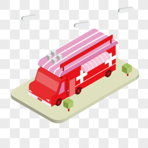 输血车2.5D高清图片素材