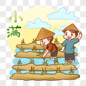 种水稻的农民图片