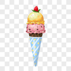 双色冰淇淋球高清图片