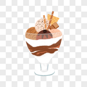 巧克力味冰激凌元素下载图片