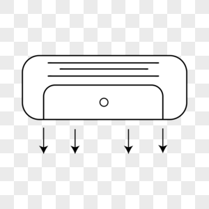 卡通手绘生活家电空调图片