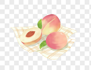 桃子夏天水果高清图片素材