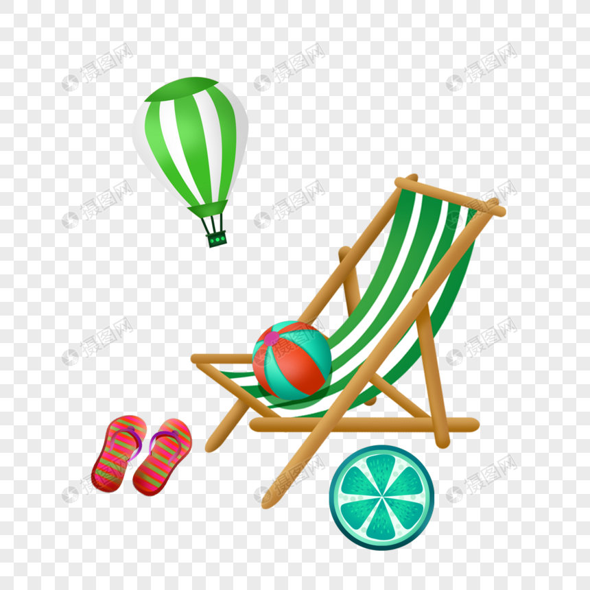 夏季沙滩椅图片