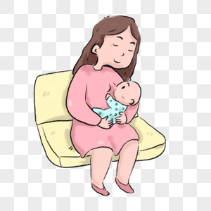 母乳喂养卡通漫画图片