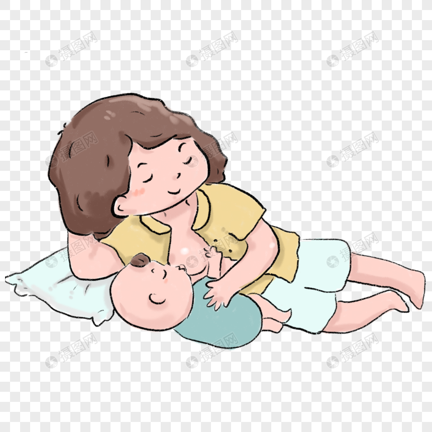 母乳喂养卡通漫画