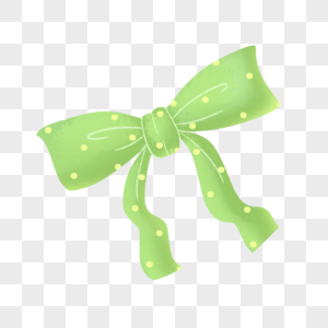 绿色小清新可爱六一儿童节蝴蝶结彩带高清图片素材