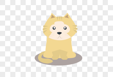 AI矢量图卡通可爱动物黄色小狗狗图片