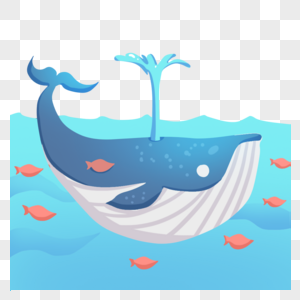 喷水的鲸鱼图片