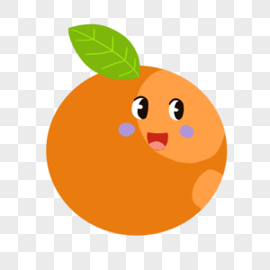 橙子表情水果图片