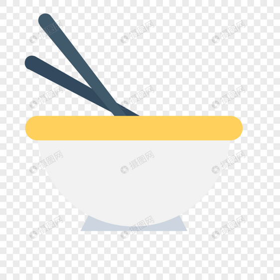 碗筷图标免抠矢量插画素材图片