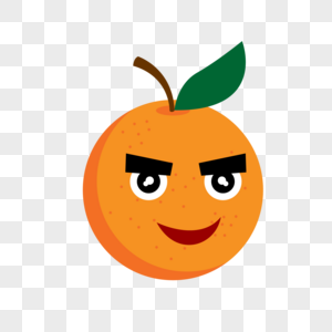 橙子表情水果图片