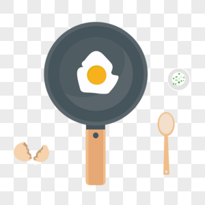 正在煎鸡蛋的锅图片