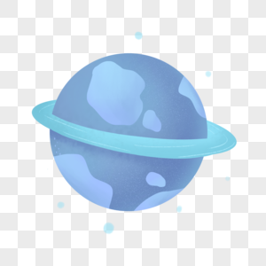 蓝色圆形可爱六一儿童节星球高清图片