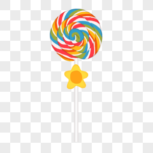 儿童节彩虹棒棒糖元素图片