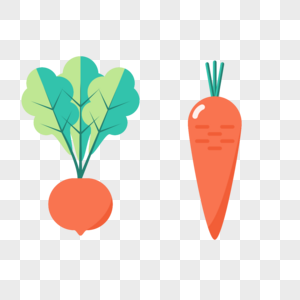 蔬菜萝卜图标免抠矢量插画素材图片