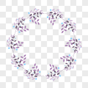紫色植物花环图片