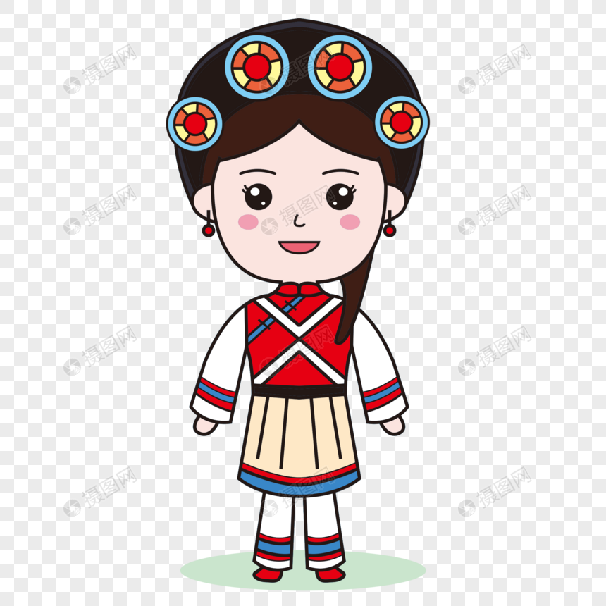 q版纳西族女孩