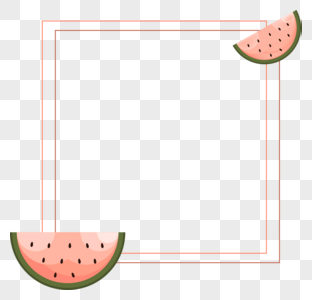 西瓜清新边框高清图片