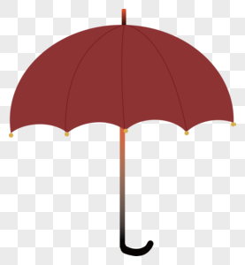 红色卡通雨伞图片