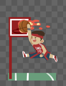 男孩打球灌篮图片