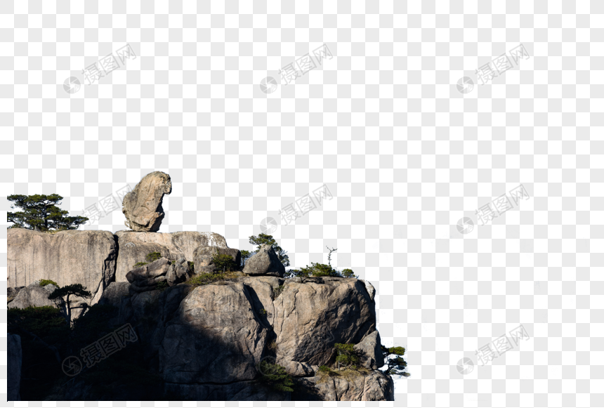 黄山奇石猴子观海