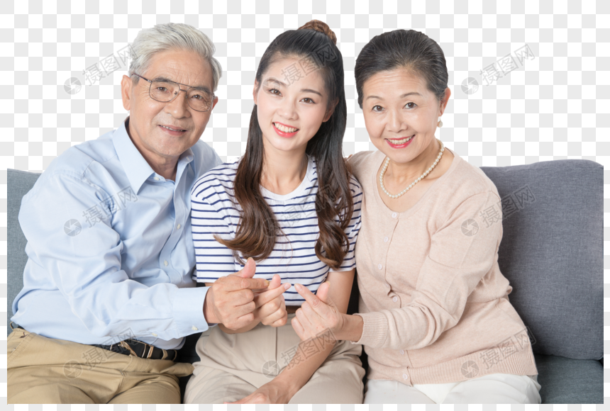 幸福美满的一家人