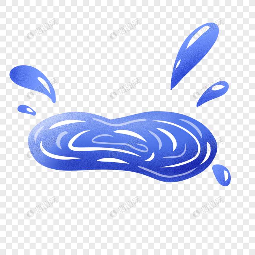 卡通创意一滩水插图