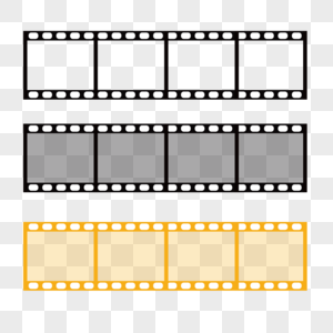胶片黄色镂空的高清图片